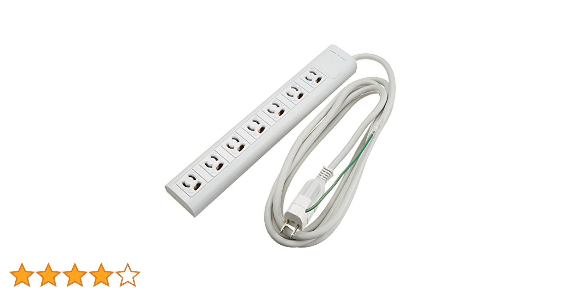 エレコム 電源タップ 雷ガード 3m ホワイト T-ECOY053NDA 7個 RoHS対応抜け止め7個口タップ - T-ECOY053NDA